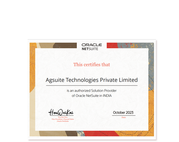 Authorized Solution Provider of Oracle NetSuite in INDIA